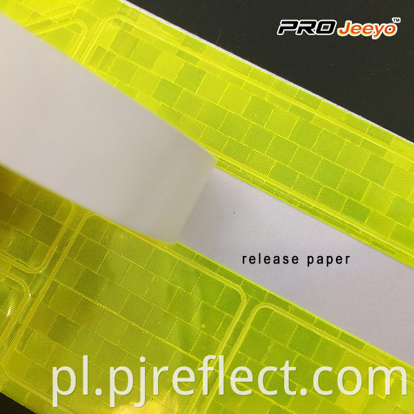 reflective Fluorescence Yellow Warning PVC patches